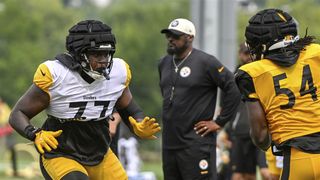Steelers' Coaching Staff Indirectly Proves Fan Base Right About Offensive Lineman Broderick Jones (Steelers News). Photo by Barry Reeger / AP